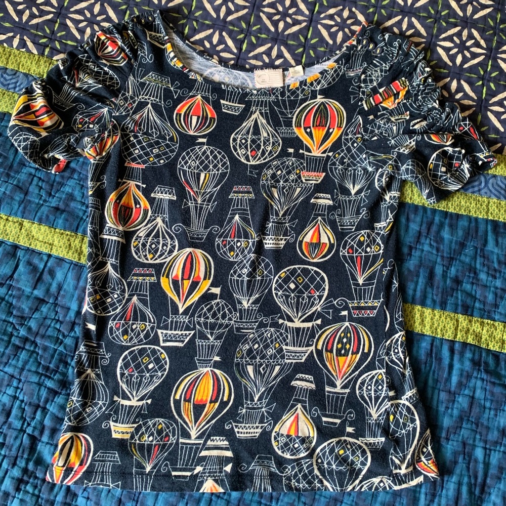 Anthro Postmark hot air balloon tee